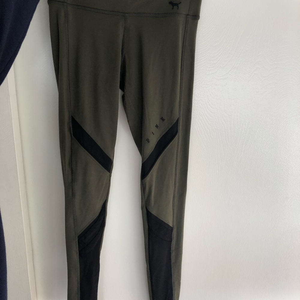 olive green leggings with mesh